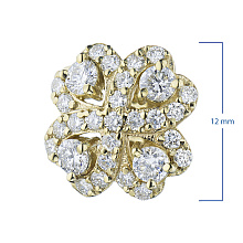 Пусеты из желтого золота c бриллиантами