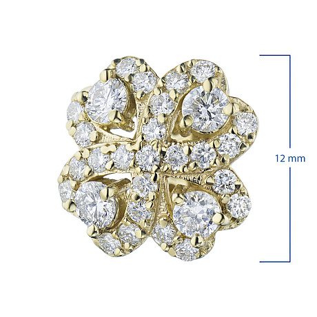 Пусеты из желтого золота