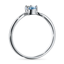 Помолвочное кольцо из серебра с топазом