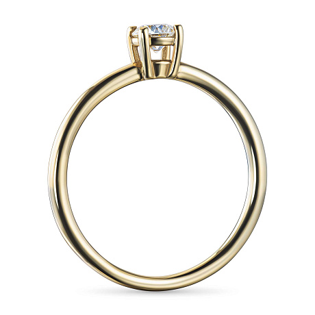 Помолвочное кольцо из желтого золота с бриллиантом