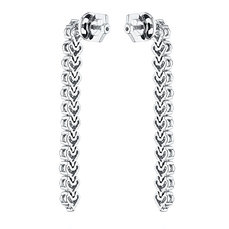 Пусеты из белого золота