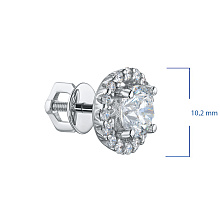 Пусеты из белого золота c бриллиантами