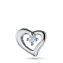 Подвеска из белого золота с бриллиантом