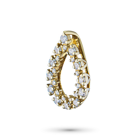 Подвеска из комбинированного золота с бриллиантами