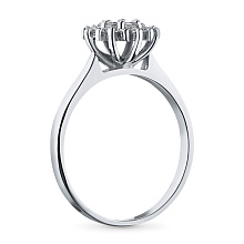 Кольцо из белого золота с бриллиантами