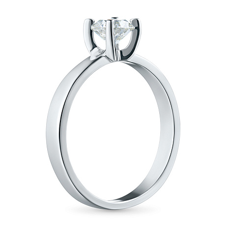 Помолвочное кольцо из комбинированного золота с бриллиантом