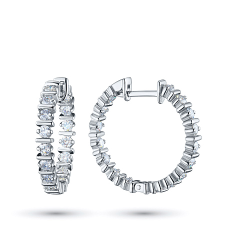 Серьги из белого золота