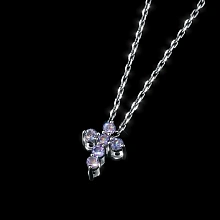 Подвеска из серебра с танзанитами