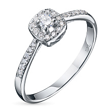 Кольцо из белого золота c бриллиантами