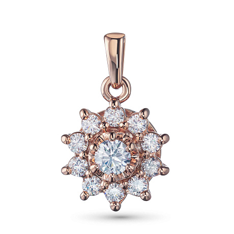 Классическая подвеска из красного золота