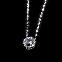 Подвеска из серебра с и танзанитом и бриллиантами