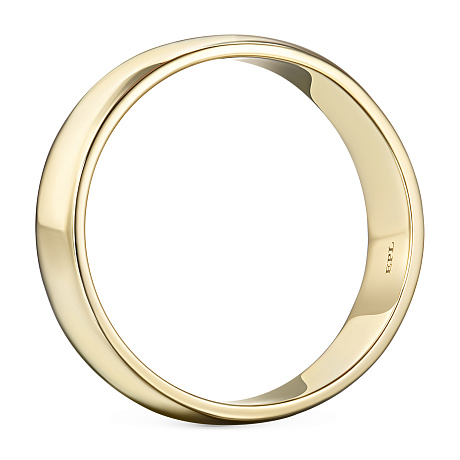 Гладкое кольцо из желтого золота