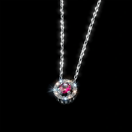 Подвеска из серебра с и рубином