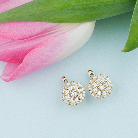 Серьги из желтого золота