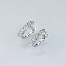 Серьги из белого золота c бриллиантами