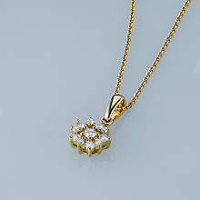 Подвеска из желтого золота c бриллиантами