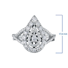 Кольцо из белого золота с бриллиантами