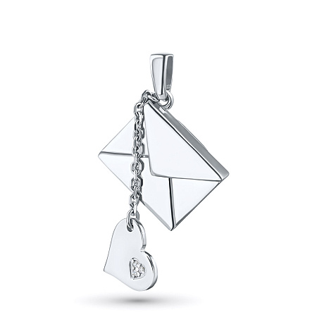 Подвеска из серебра с бриллиантами