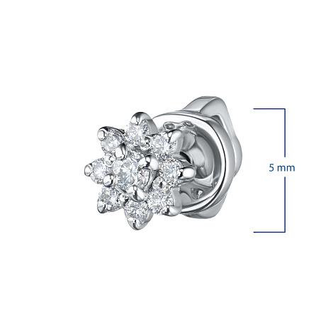 Пусеты из белого золота