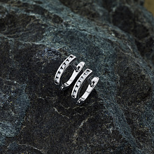 Серьги из серебра c бриллиантами