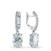 Серьги из белого золота c бриллиантами