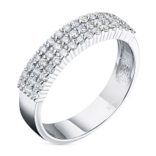 Кольцо из белого золота c бриллиантами