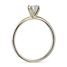 Кольцо из желтого золота с бриллиантом