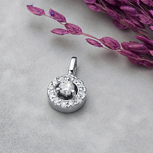 Подвеска из белого золота c бриллиантами