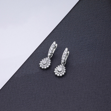 Серьги из белого золота