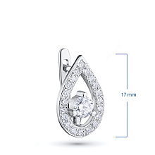 Серьги из белого золота c бриллиантами