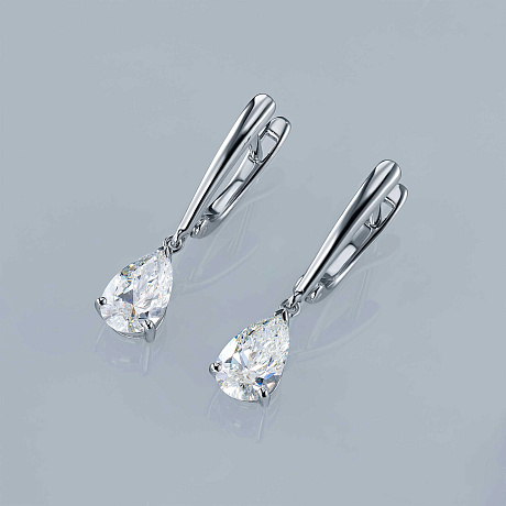 Серьги из белого золота