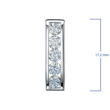 Классическая подвеска из белого золота