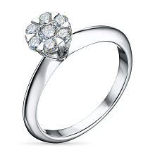 Кольцо из комбинированного золота с бриллиантами