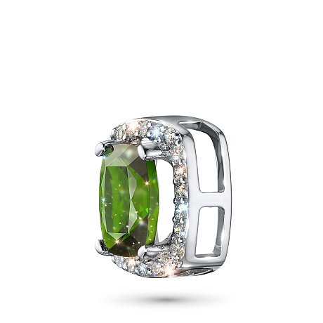 Подвеска из комбинированного золота с и хромдиопсидом