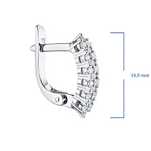 Серьги из белого золота c бриллиантами