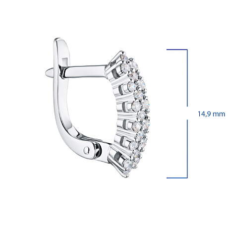 Серьги из белого золота