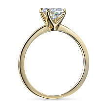 Помолвочное кольцо из желтого золота с бриллиантом