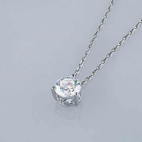 Классическая подвеска из белого золота