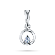 Подвеска из серебра с бриллиантом