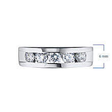 Кольцо из белого золота с бриллиантами