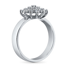 Кольцо из белого золота c бриллиантами