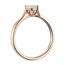 Кольцо из красного золота с бриллиантом