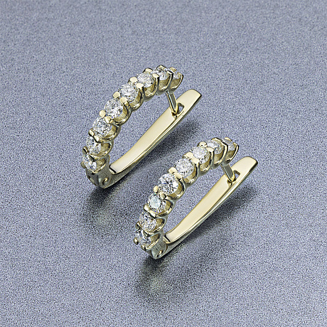 Серьги из желтого золота