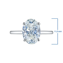 Помолвочное кольцо из белого золота с бриллиантом