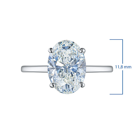 Помолвочное кольцо из белого золота