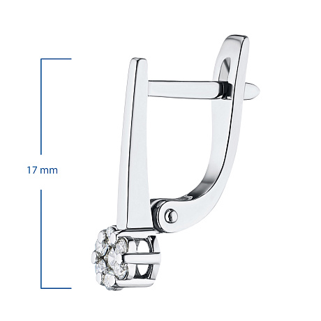 Серьги из белого золота с бриллиантами