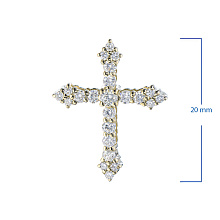 Подвеска из желтого золота c бриллиантами