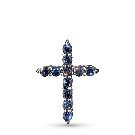 Подвеска из серебра с сапфирами