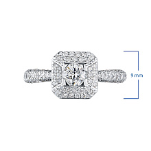 Кольцо из белого золота c бриллиантами