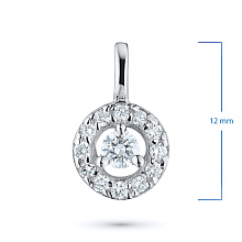 Подвеска из белого золота c бриллиантами